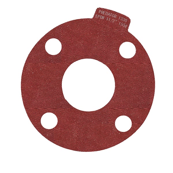 Macho O-Ring & Seal 1-1/2in Full Face Predator 1330 Flange Gasket Red EPDM, NSF-61 Certified, 1/8in Thick, 10PK 150.PFF150.M0010 - main